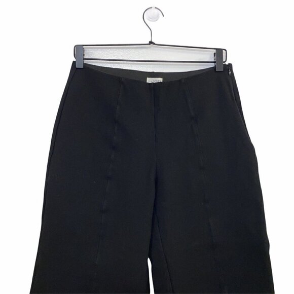 J Crew Women's Size 8 Pants Ponte Wide Leg Crop High Rise Stretch Black L1687 - Picture 2 of 8